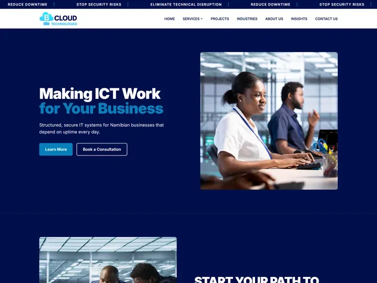 BCloud website, built by Fontein